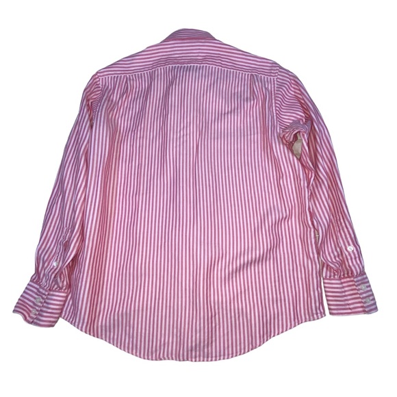 Men’s Michael Kors Red & Pink Herringbone Button Down Cotton Shirt - Large - Picture 7 of 11